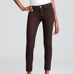 DL1961 ANGEL Skinny Ankle Mid Rise Catseye Brown
